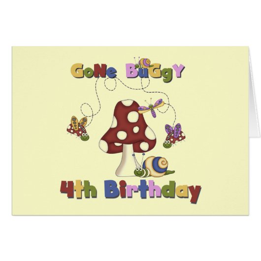 4th Bug Birthday Tshirts and Gifts (Front Horizontal)