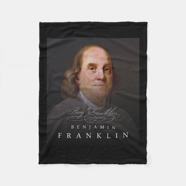 4th Founding Father Ben Benjamin Franklin Tee  Fleece Blanket (Front)