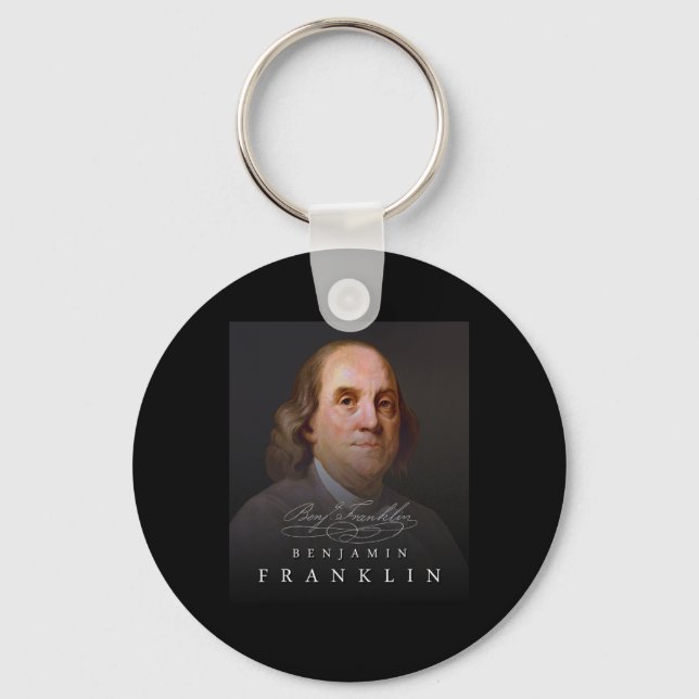 4th Founding Father Ben Benjamin Franklin Tee  Keychain (Front)
