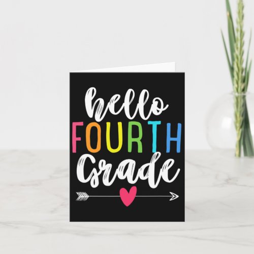 4th Fourth Grade Back To School Fun Kids Gift  Card