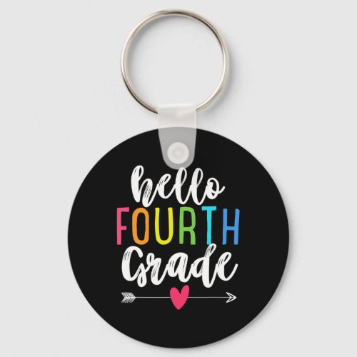 4th Fourth Grade Back To School Fun Kids Gift  Keychain