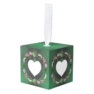 4th Fruit & Floral Anniversary Cube Ornament