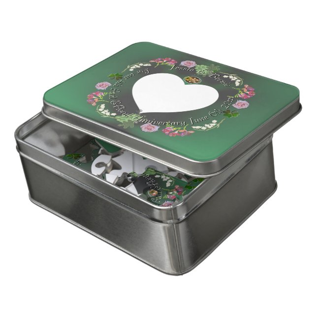 4th Fruit & Floral Anniversary + photo Jigsaw Puzzle (Lid Open)