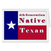 4th Generation Native Texan Flag (Front Horizontal)