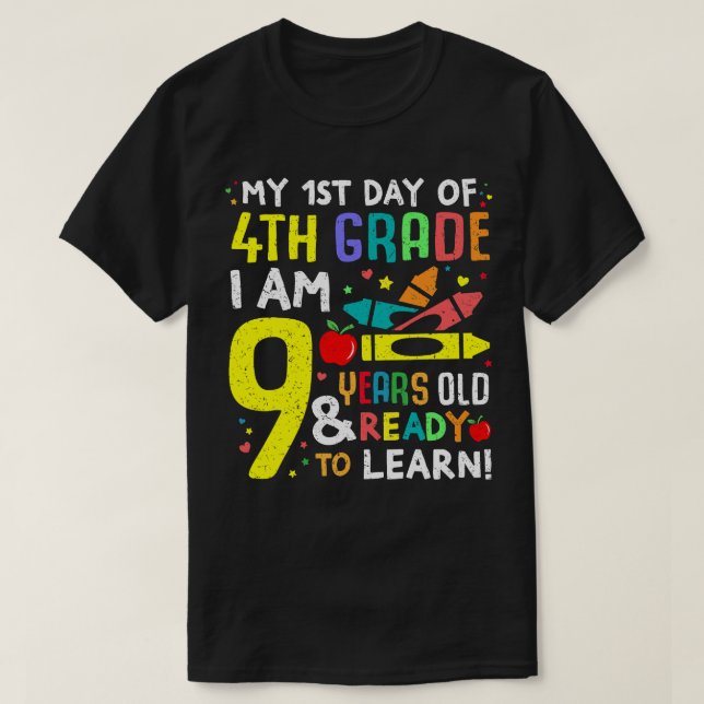 4th Grade Back to First Day of School Shirt Boys G (Design Front)