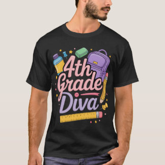 4th Grade Diva First Day of School Girl Clothes G T-Shirt