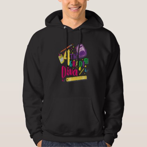 4th Grade Diva  First Day Of School Girl Clothes Hoodie