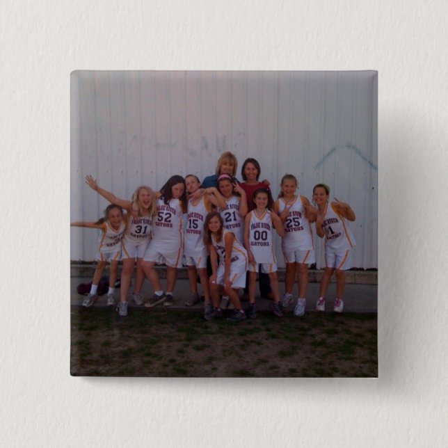 4th Grade Girls Basketball Button (Front)