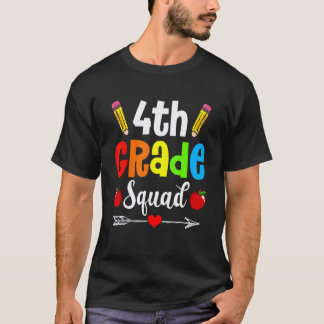 4th Grade Girls Boys Fourth Grade Squad Teacher St T-Shirt