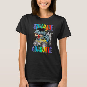 4th Grade Graduate Monster Truck Dinosaur Graduati T-Shirt