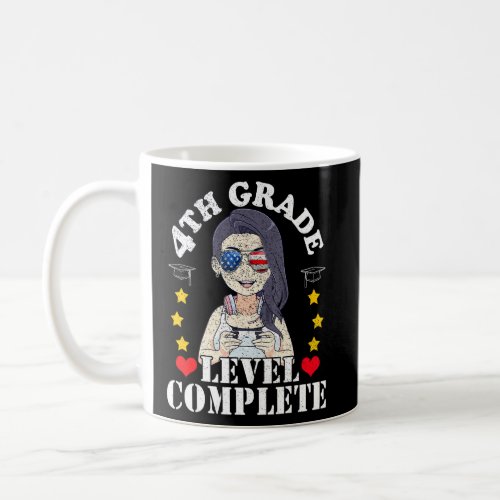 4th Grade Graduation 2022 Girl Sunglasses American Coffee Mug