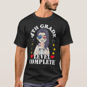 4th Grade Graduation 2022 Girl Sunglasses American T-Shirt