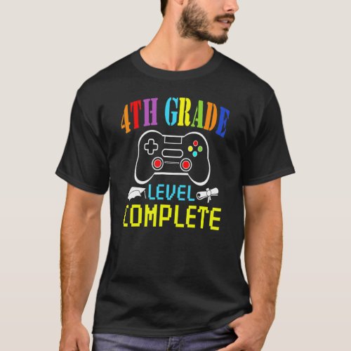 4th Grade Graduation  Level Complete Video Gamer T_Shirt