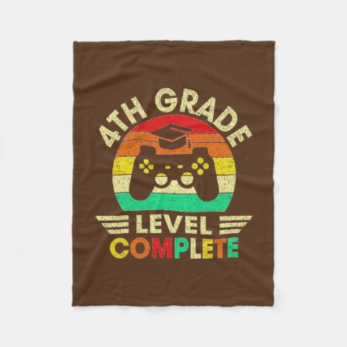 4th Grade Graduation Level Complete Video Games Fleece Blanket