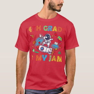 4th Grade Is My Jam Dabbing Astronaut Teacher Back T-Shirt
