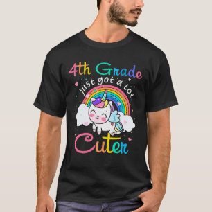 4TH Grade Just Got A Lot Cuter Rainbow Unicorn T-Shirt