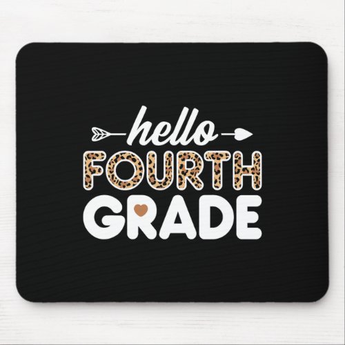 4th Grade Leopard Print Fourth Grade Teacher Boys  Mouse Pad