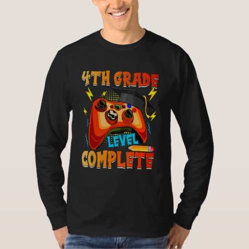 4th Grade Level Complete Graduation Video Gamer T_Shirt