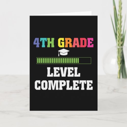 4th Grade Level Complete Kids Back to School Gamer Card