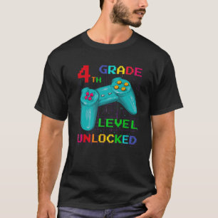 4Th Grade Level Unlocked First Gamer Back To Schoo T-Shirt