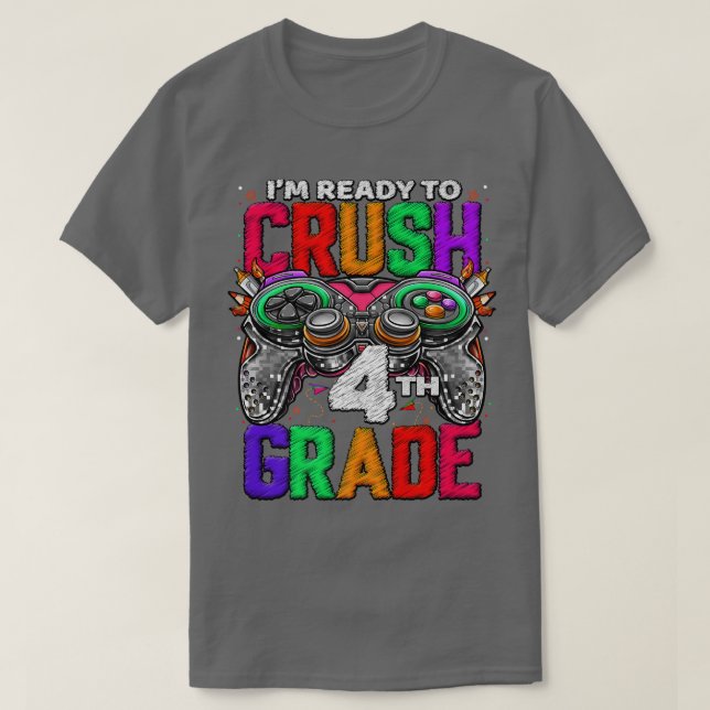 4th Grade Level Unlocked Game On 4th Grade Back To T-Shirt (Design Front)