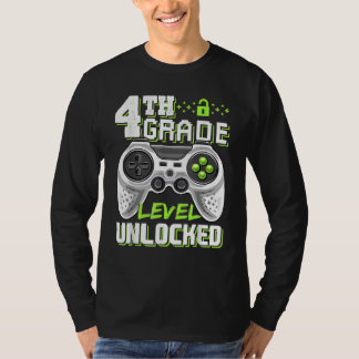 4th Grade Level Unlocked Game On 4th Grade Back To T-Shirt