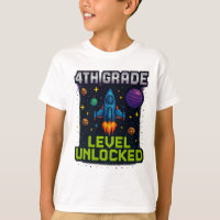 4th Grade Level Unlocked T-Shirt – Pixel Space Gal