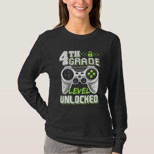 4th Grade Level Unlocked Video Game Back To School T-Shirt