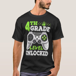 4th Grade Level Unlocked Video Game Back To School T-Shirt
