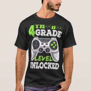 4th Grade Level Unlocked Video Game Back To School T-Shirt