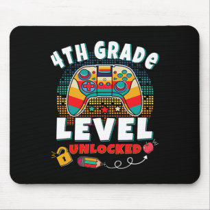 4th Grade Level Unlocked Video Game Byck To School Mouse Pad