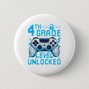 4th Grade Level Unlocked Video Game First Day Boy Button