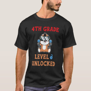 4th Grade Level Unlocked Video Game Kids Back To S T-Shirt