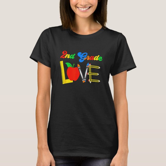 4th Grade Love Teacher Student Back To School 2023 T-Shirt (Front)