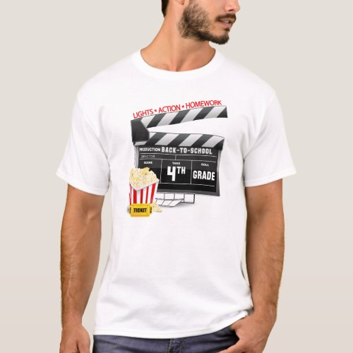 4th Grade Movie Clapboard T_Shirt