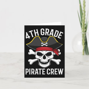 4th Grade Pirate Crew Halloween Costume Student Te Card