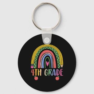4th Grade Rainbow Teacher Team Fourth Grade Squad Keychain