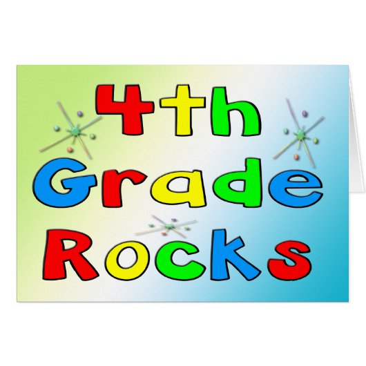 4th Grade Rocks Cards (Front Horizontal)