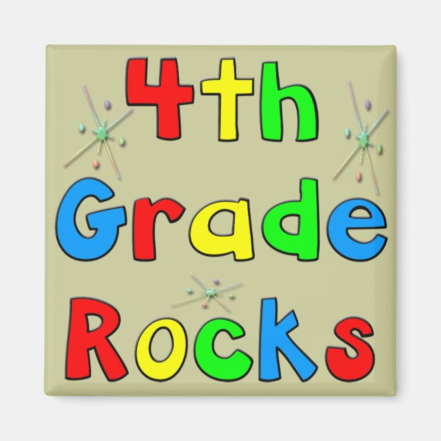 4th Grade Rocks Magnet (Front)