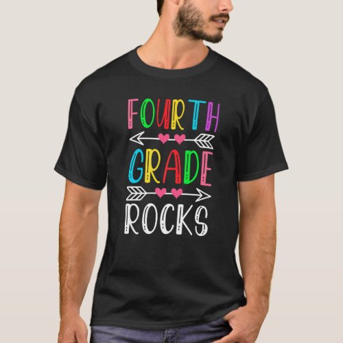 4th Grade Rocks  Students And Teachers Back To Sch T_Shirt