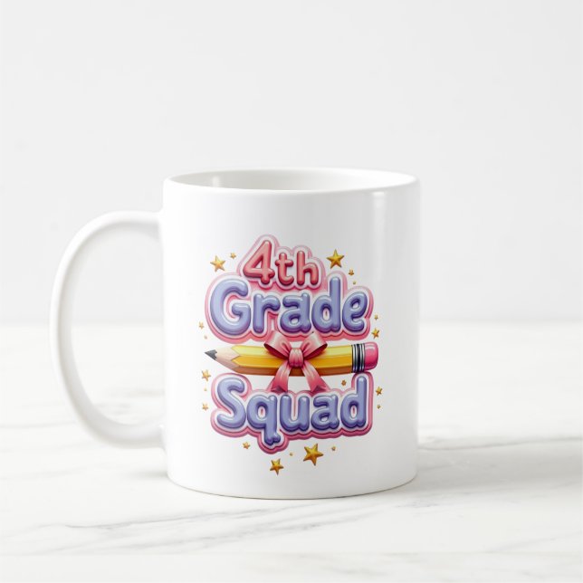 4th Grade Squad Back to School Coffee Mug (Left)