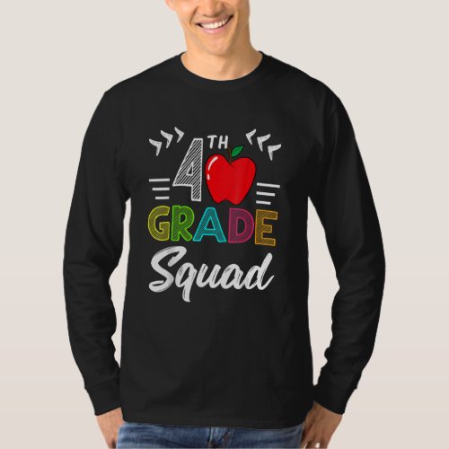 4th Grade Squad Best Team Back To School Graduatio T_Shirt