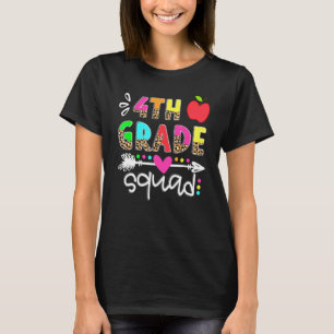4th Grade Squad Fourth Grade Teacher Student Back  T-Shirt