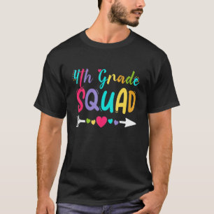 4th Grade Squad Fourth Grade Teacher Student Back  T-Shirt