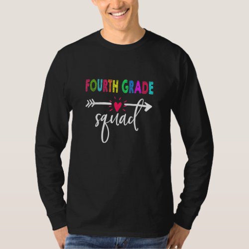 4th Grade Squad Fourth Teacher Student Team Back T T_Shirt