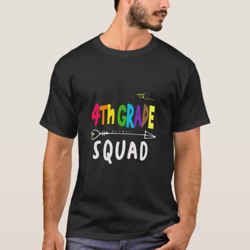 4th Grade Squad Fourth Teacher Student Team Back T T_Shirt