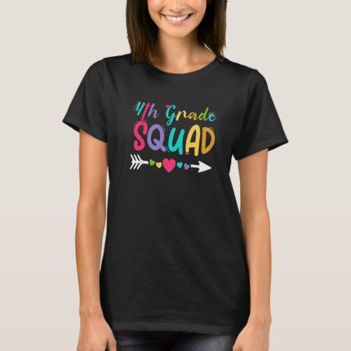 4th Grade Squad Fourth Teacher Student Team Back T T_Shirt