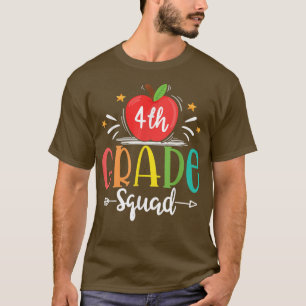 4th Grade Squad Funny Back To School Teachers Stud T-Shirt