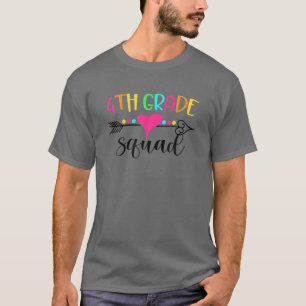 4Th Grade Squad Hello Fourth Grade Teacher Back To T-Shirt