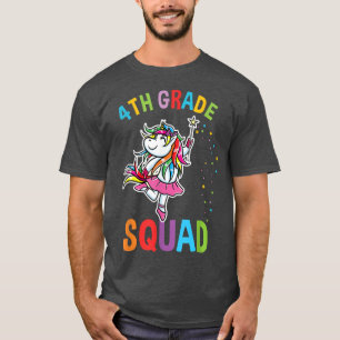 4th Grade Squad Unicorn Back To School  T-Shirt